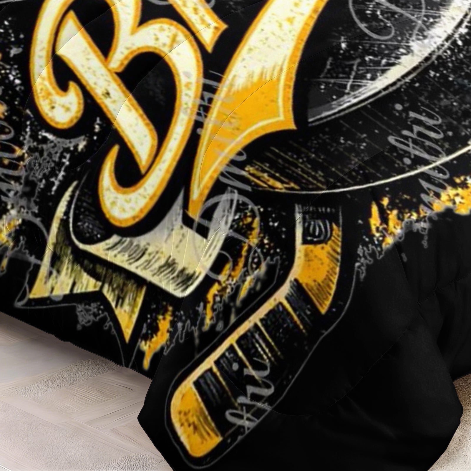 Boston Bruins Hockey League Comforter Pillowcase Sets Blanket All Season Reversible Quilted Duvet
