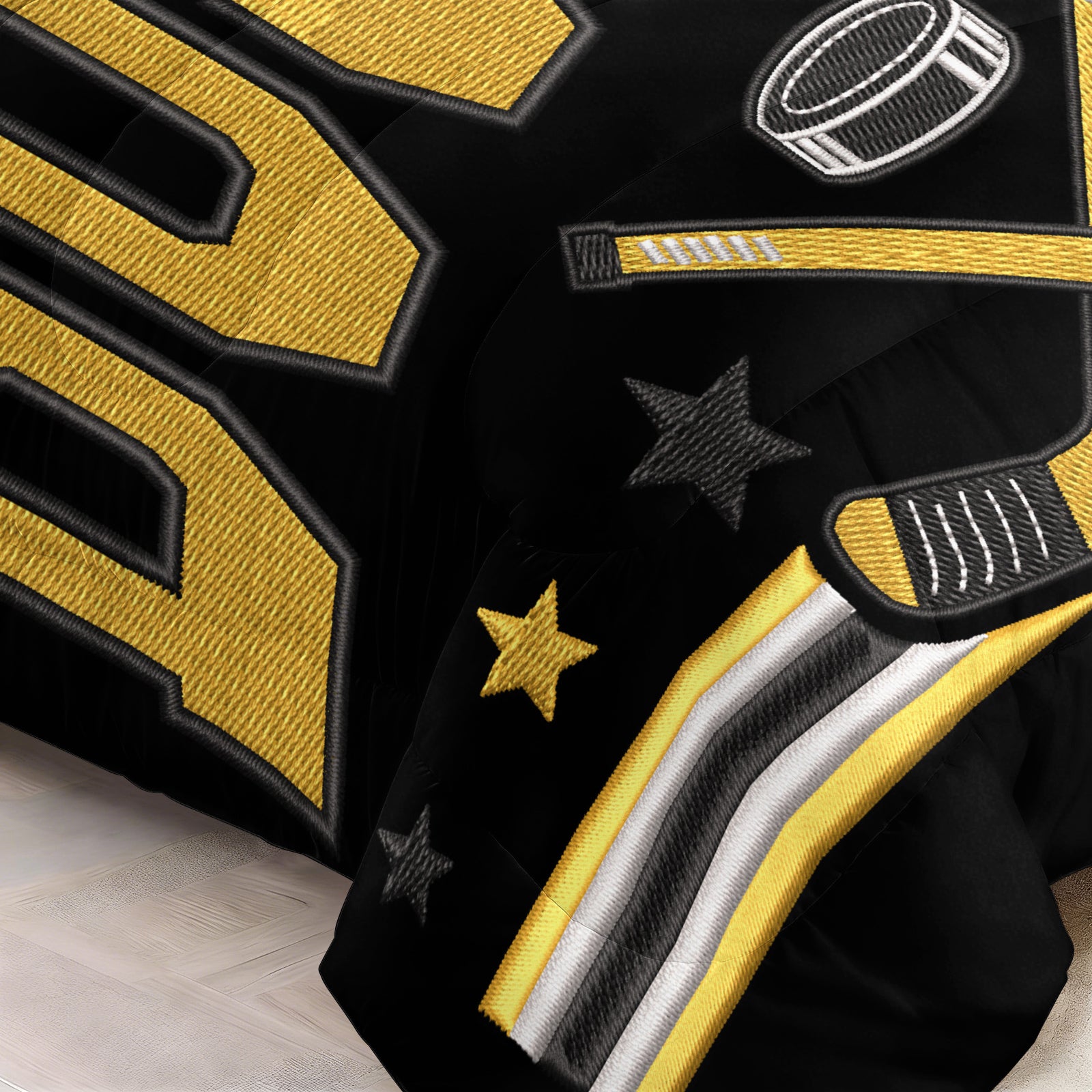 Boston Bruins Hockey League Comforter Pillowcase Sets Blanket All Season Reversible Quilted Duvet