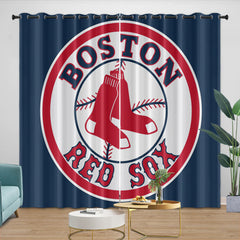 Boston Red Sox Blackout Curtain for Living Room Bedroom Window Treatment