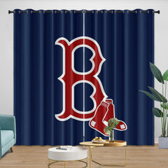 Boston Red Sox Blackout Curtain for Living Room Bedroom Window Treatment