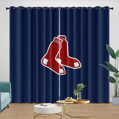 Boston Red Sox Blackout Curtain for Living Room Bedroom Window Treatment