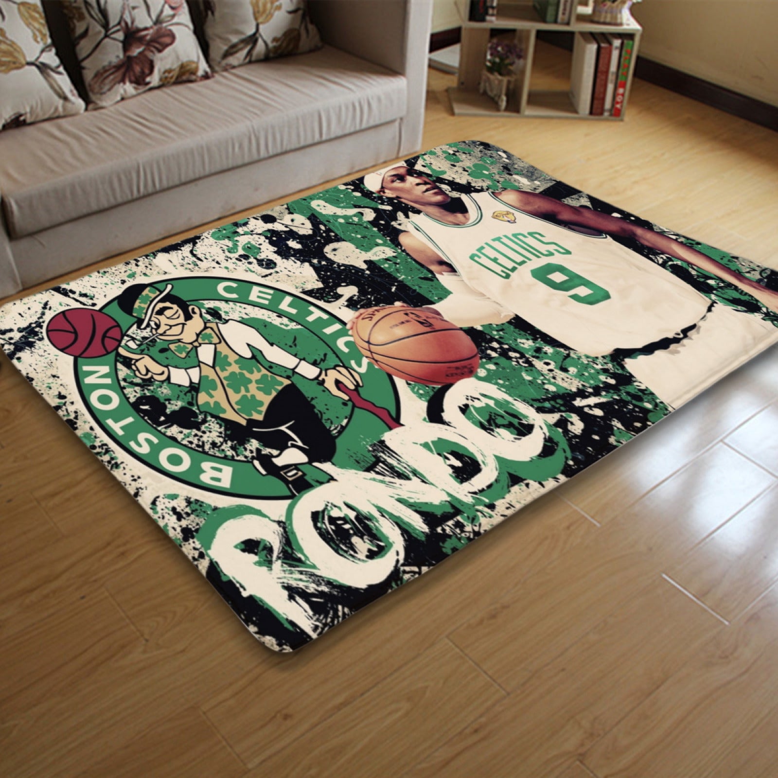 Boston Basketball Celtics Carpet Living Room Bedroom Mats Kitchen Bathroom Rugs