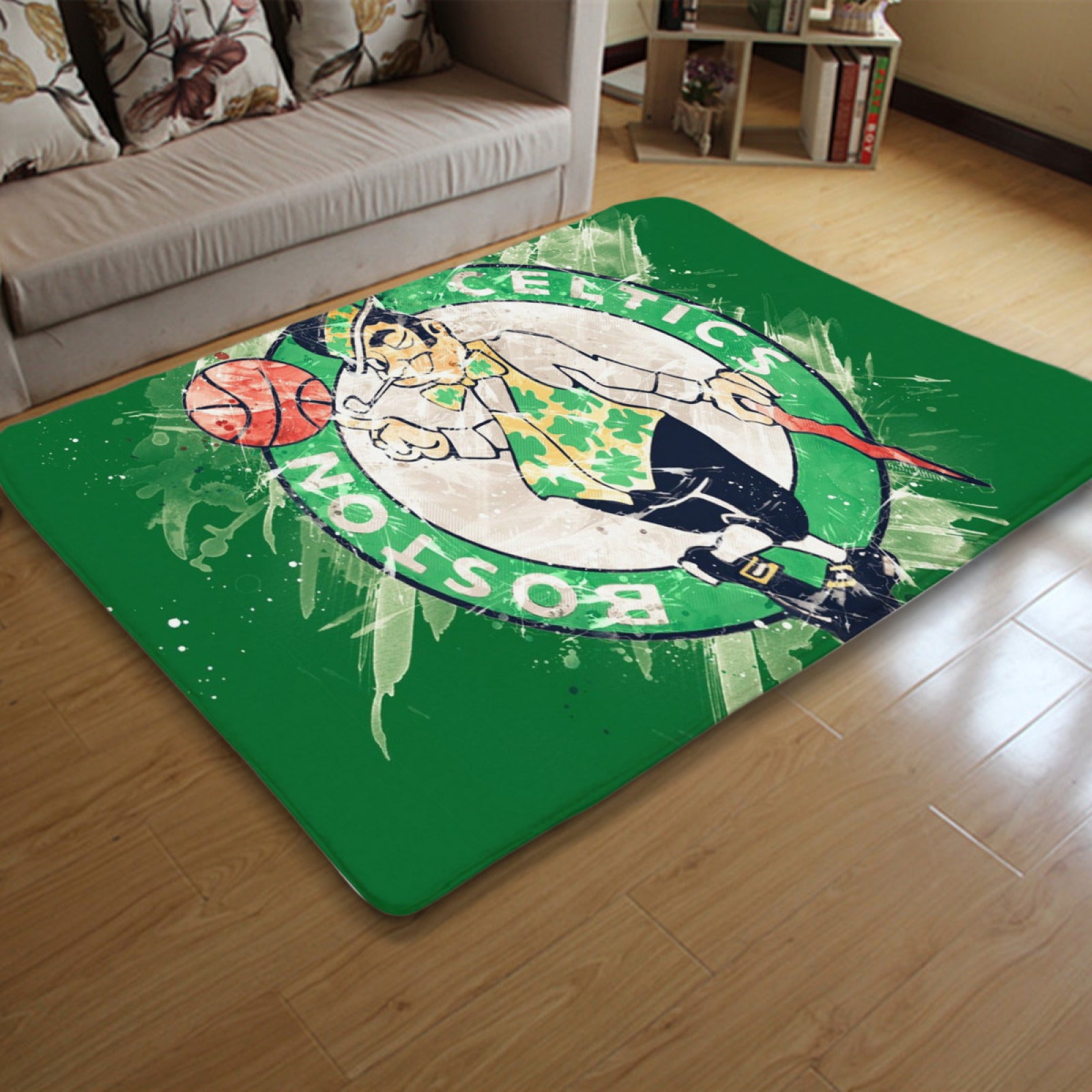 Boston Basketball Celtics Carpet Living Room Bedroom Mats Kitchen Bathroom Rugs