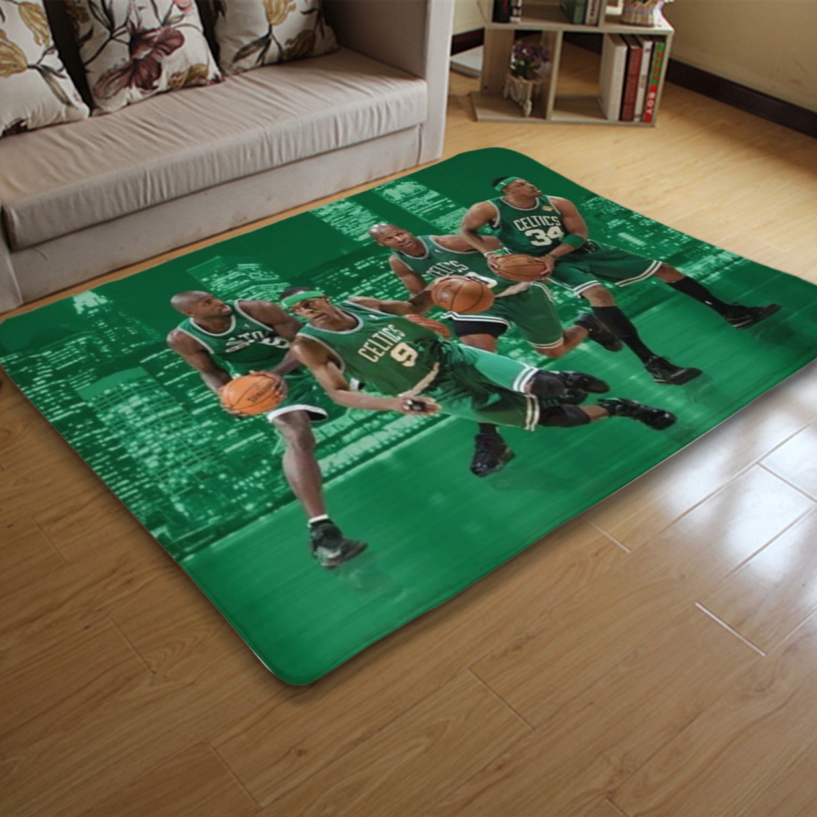 Boston Basketball Celtics Carpet Living Room Bedroom Mats Kitchen Bathroom Rugs