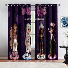 Bratz Doll Blackout Curtains Drapes For Window Treatment Set