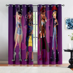 Bratz Doll Blackout Curtains Drapes For Window Treatment Set