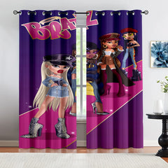 Bratz Doll Blackout Curtains Drapes For Window Treatment Set