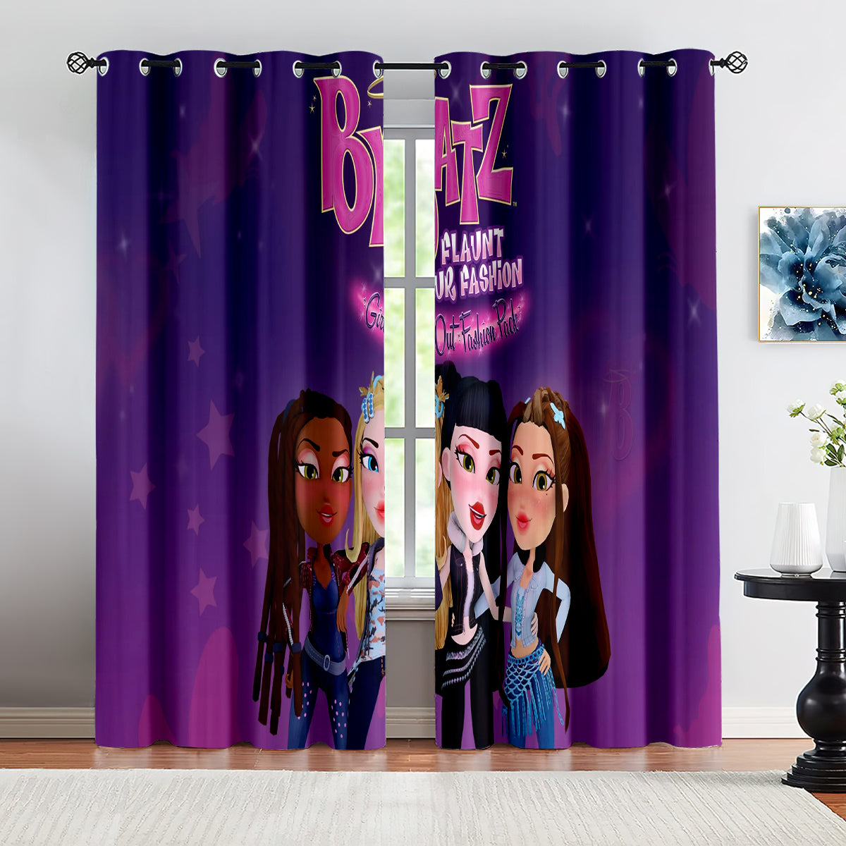 Bratz Doll Blackout Curtains Drapes For Window Treatment Set