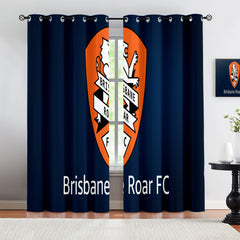 Brisbane Roar Soccer Blackout Curtains Drapes for Window Treatment Set