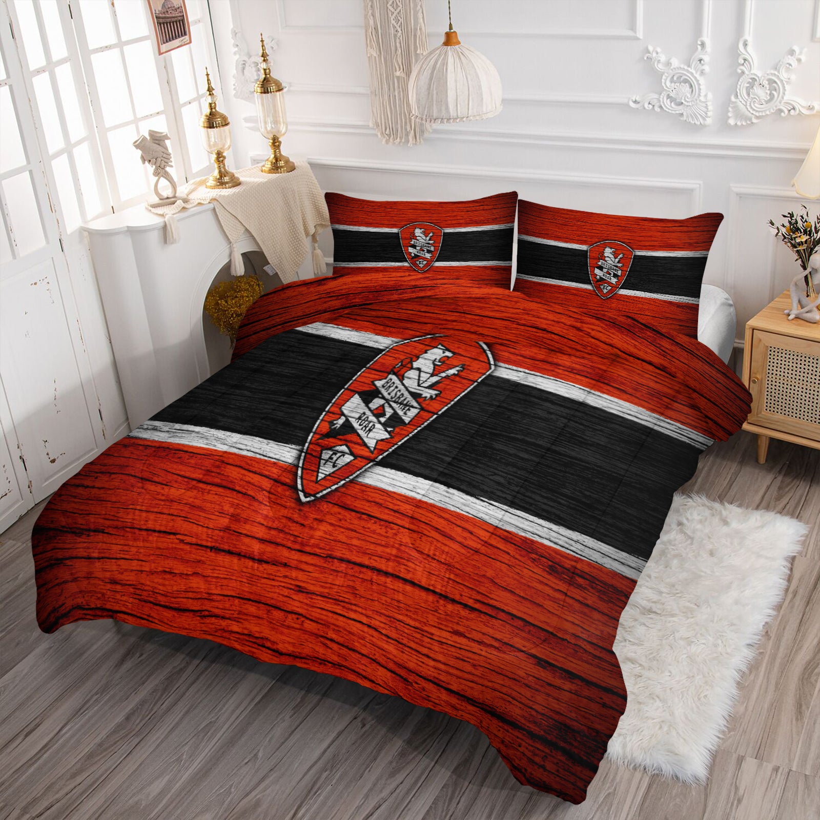 Brisbane Roar Soccer Comforter Pillowcase Sets Blanket All Season Reversible Quilted Duvet