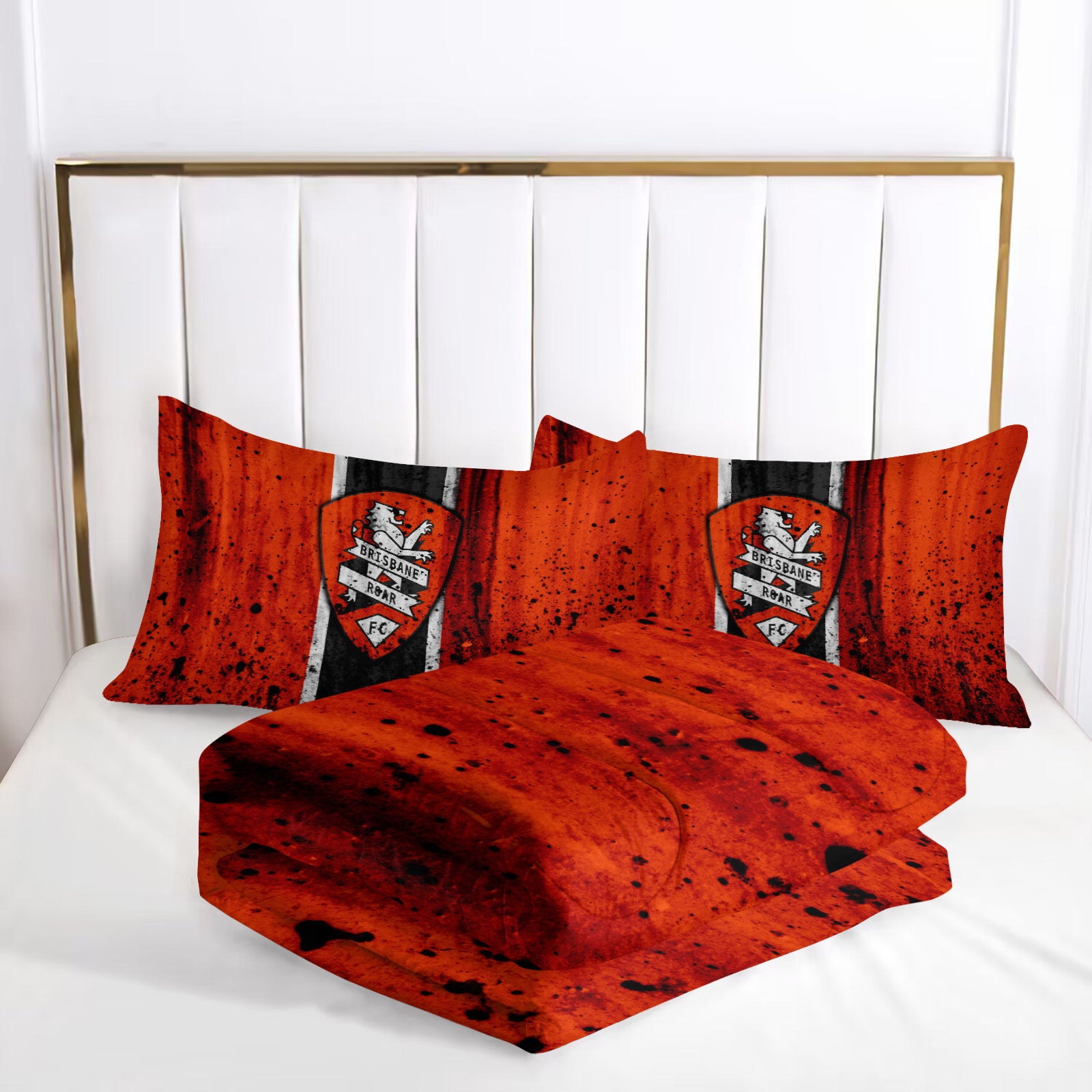 Brisbane Roar Soccer Comforter Pillowcase Sets Blanket All Season Reversible Quilted Duvet