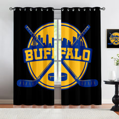 Buffalo Sabres Blackout Curtains Drapes For Window Treatment Set