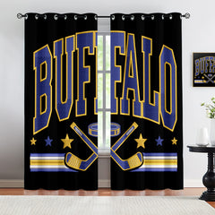 Buffalo Sabres Blackout Curtains Drapes For Window Treatment Set