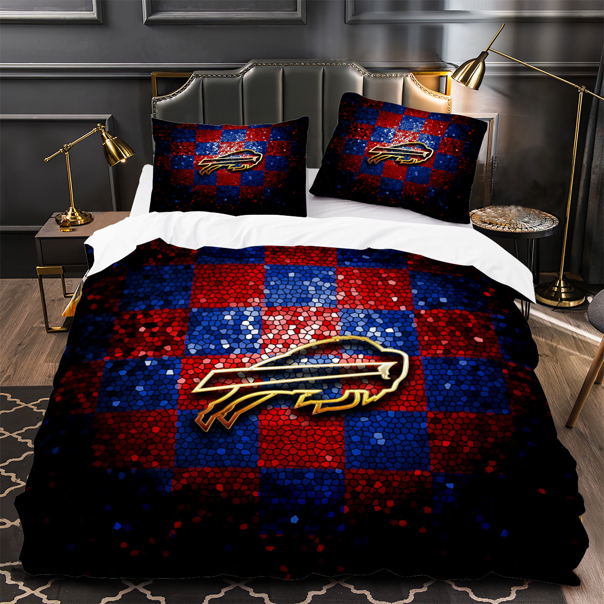 Buffalo Bills Football Duvet Cover Quilt Case Pillowcase Bedding Set Without Filler