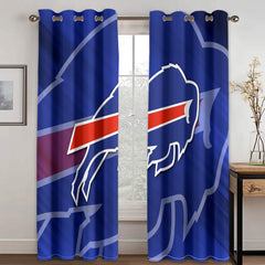 Buffalo Football League Bills Curtains Blackout Window Treatments Drapes Room Decor