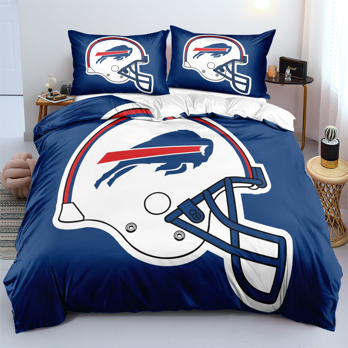 Buffalo Football League Bills Duvet Cover Quilt Cover Pillowcase Bedding Set