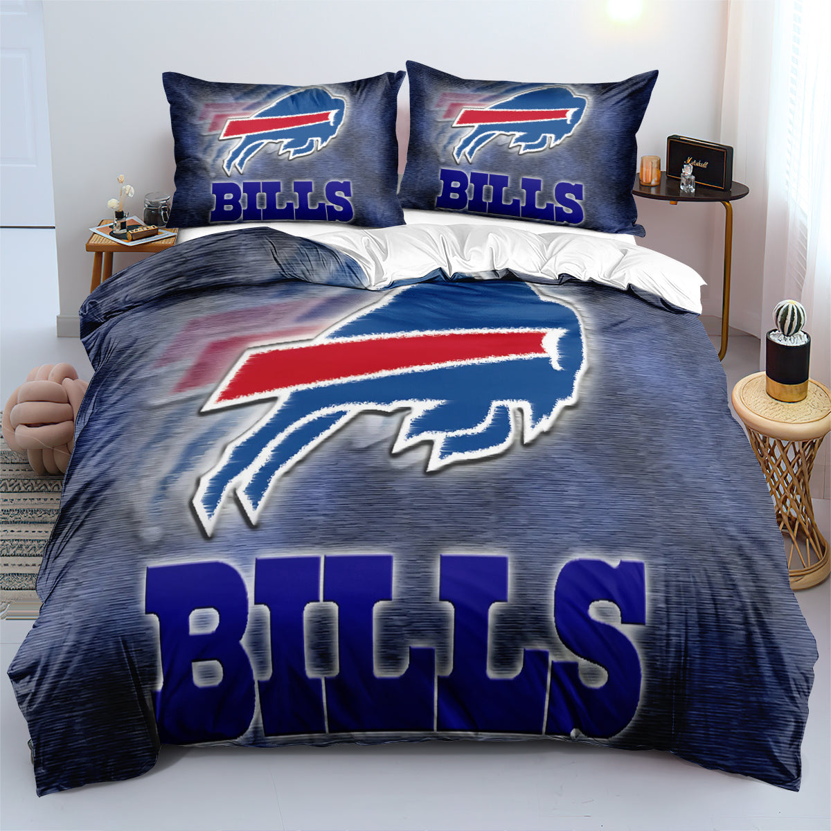 Buffalo Football League Bills Duvet Cover Quilt Cover Pillowcase Bedding Set