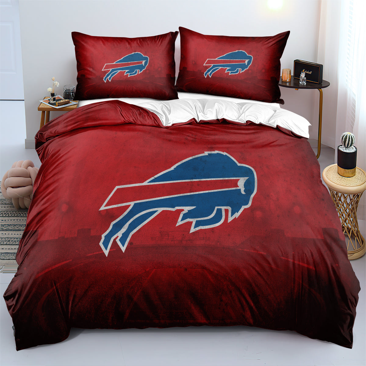 Buffalo Football League Bills Duvet Cover Quilt Cover Pillowcase Bedding Set