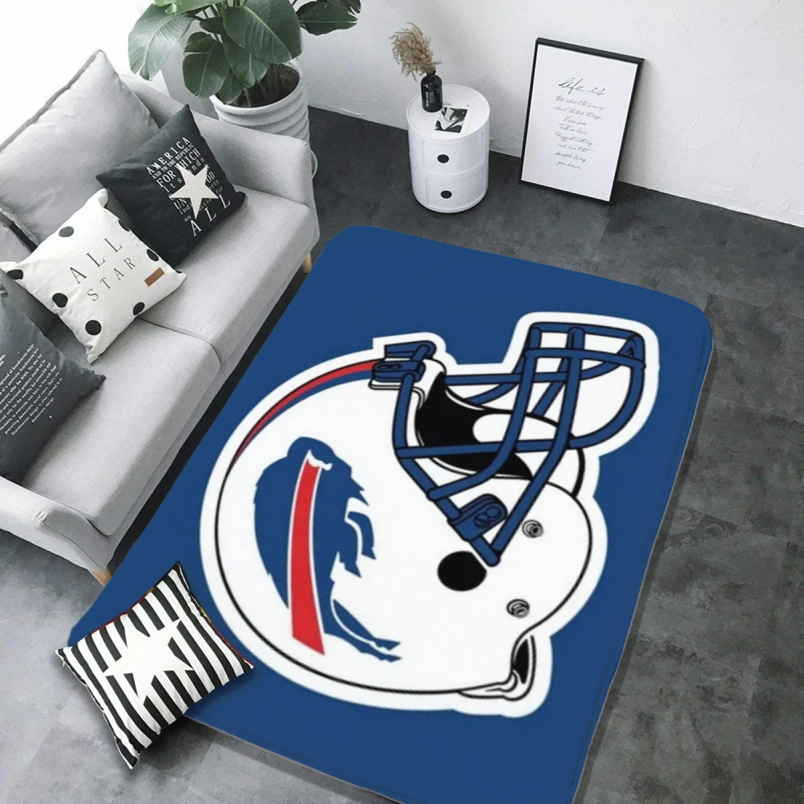 Buffalo Bills Football Team Carpet Living Room Bedroom Mats Kitchen Bathroom Rugs