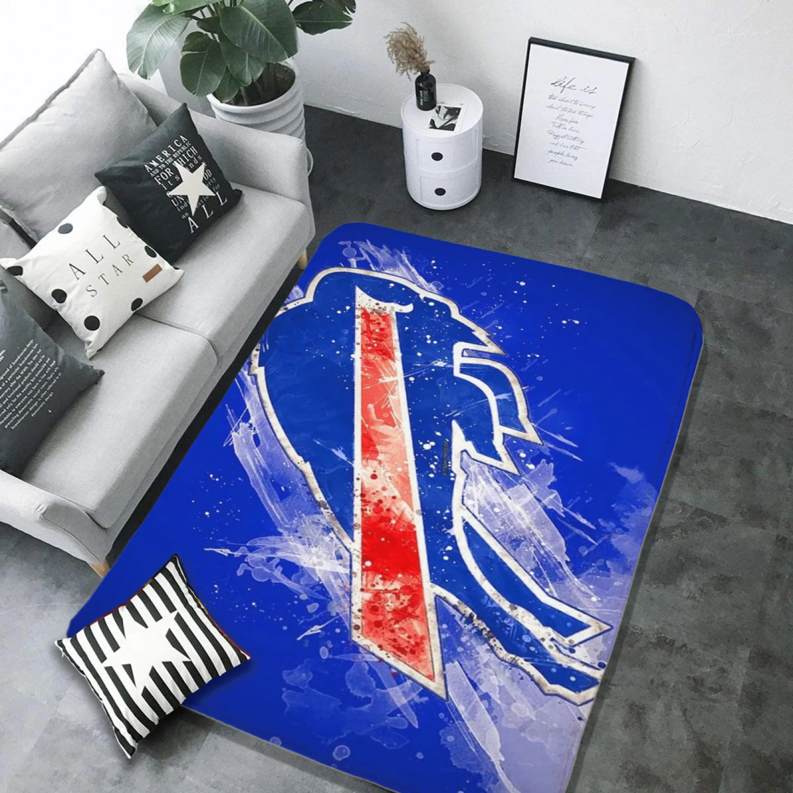 Buffalo Bills Football Team Carpet Living Room Bedroom Mats Kitchen Bathroom Rugs