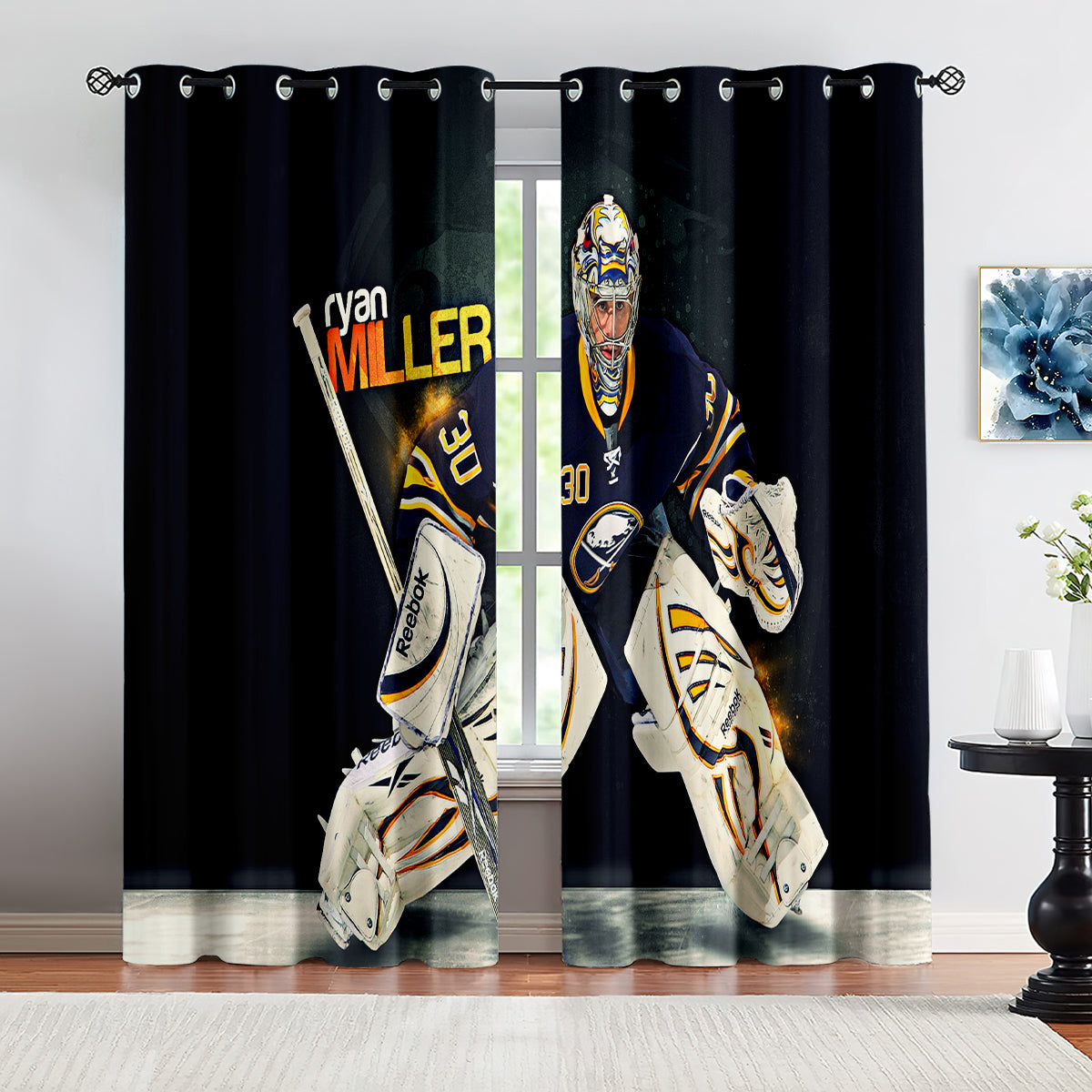 Buffalo Sabres Hockey League Blackout Curtains Drapes For Window Treatment Set