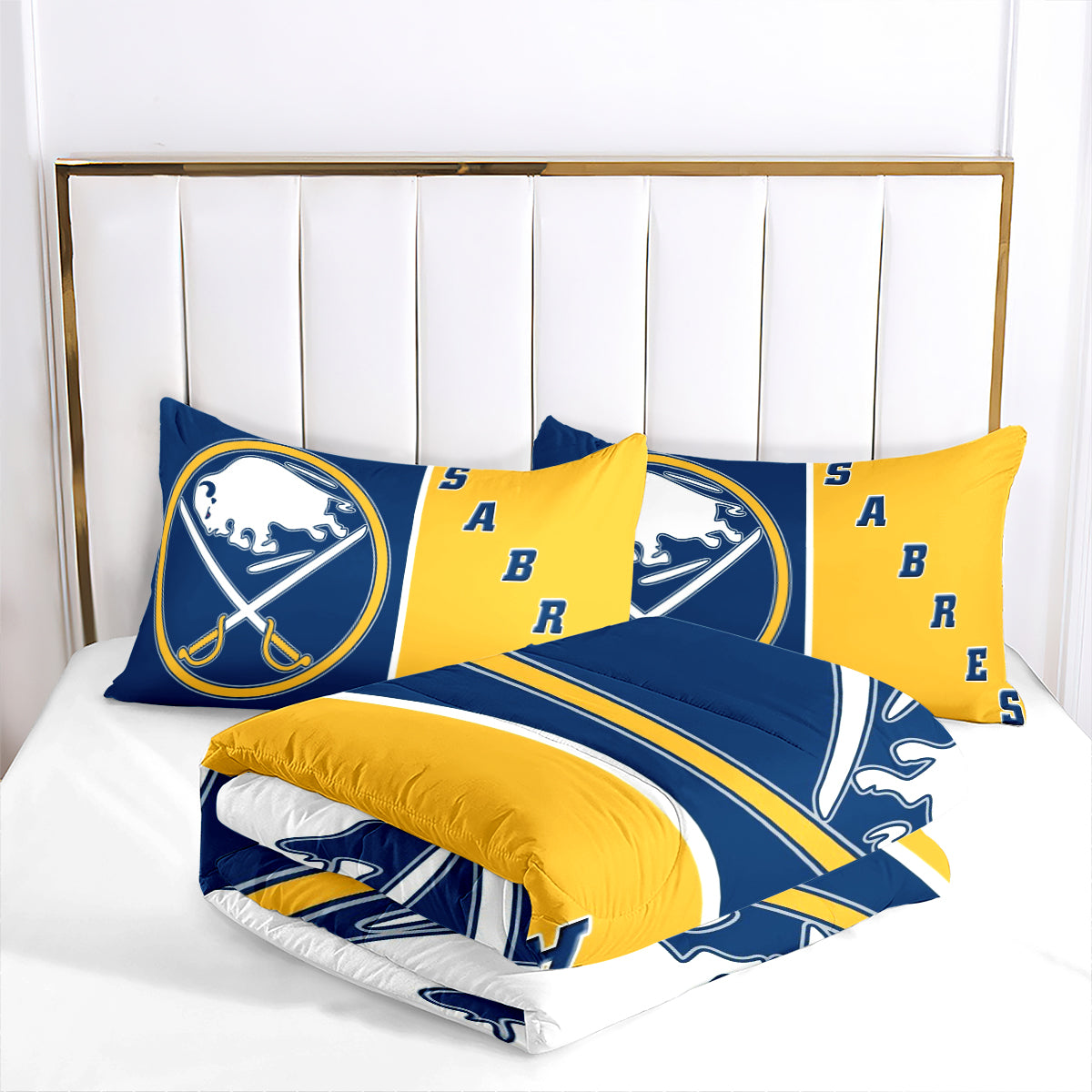Buffalo Sabres Hockey League Comforter Pillowcase Sets Blanket All Season Reversible Quilted Duvet