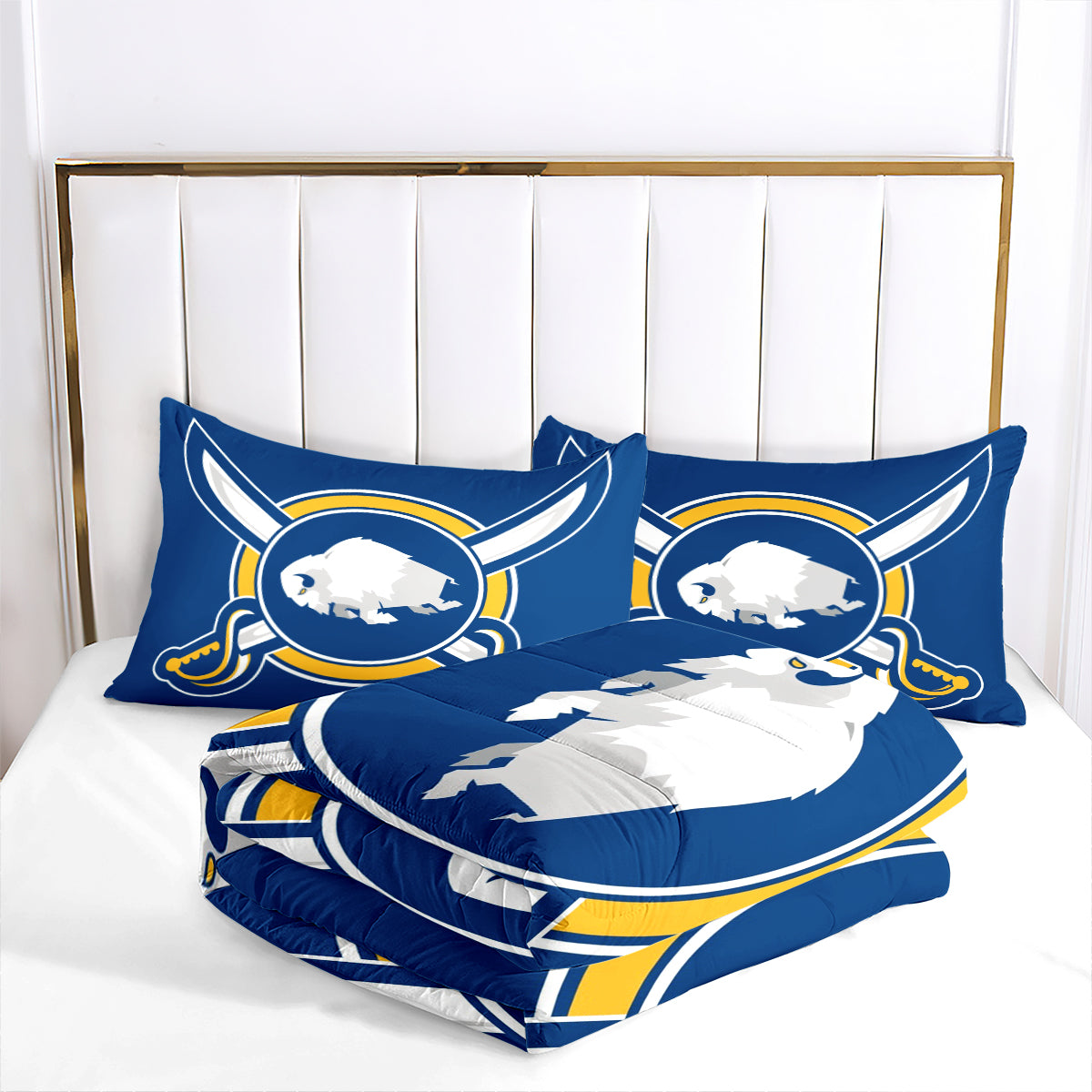 Buffalo Sabres Hockey League Comforter Pillowcase Sets Blanket All Season Reversible Quilted Duvet