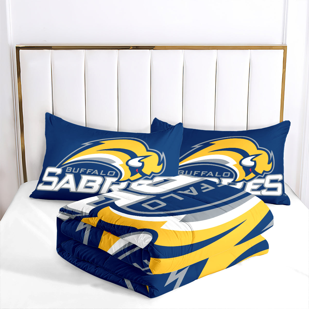 Buffalo Sabres Hockey League Comforter Pillowcase Sets Blanket All Season Reversible Quilted Duvet