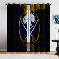 Buffalo Sabres Hockey League Blackout Curtains Drapes For Window Treatment Set