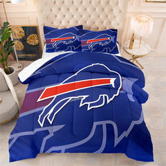 Buffalo Football Bills Comforter Pillowcase Sets Blanket All Season Reversible Quilted Duvet