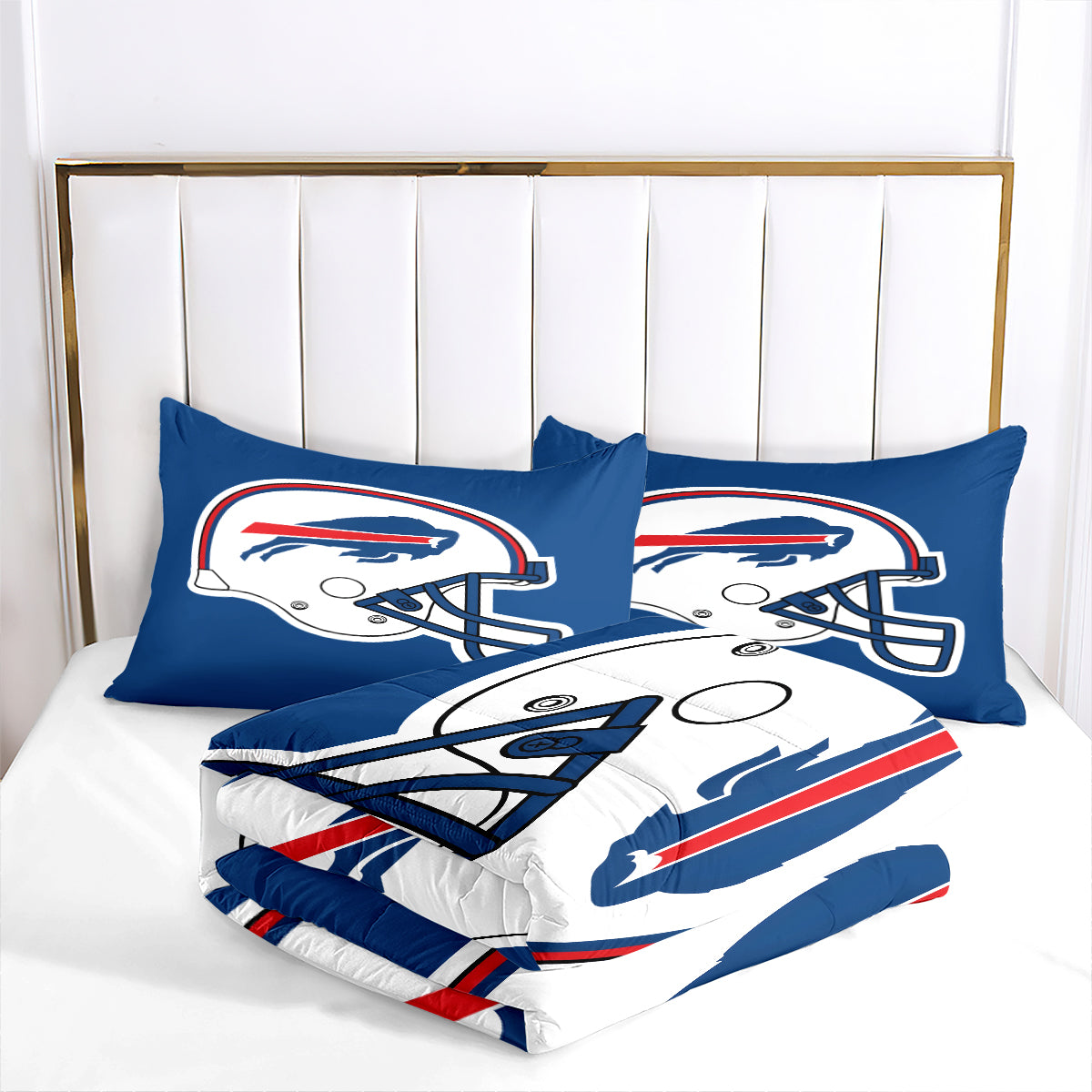 Buffalo Football Bills Comforter Pillowcase Sets Blanket All Season Reversible Quilted Duvet