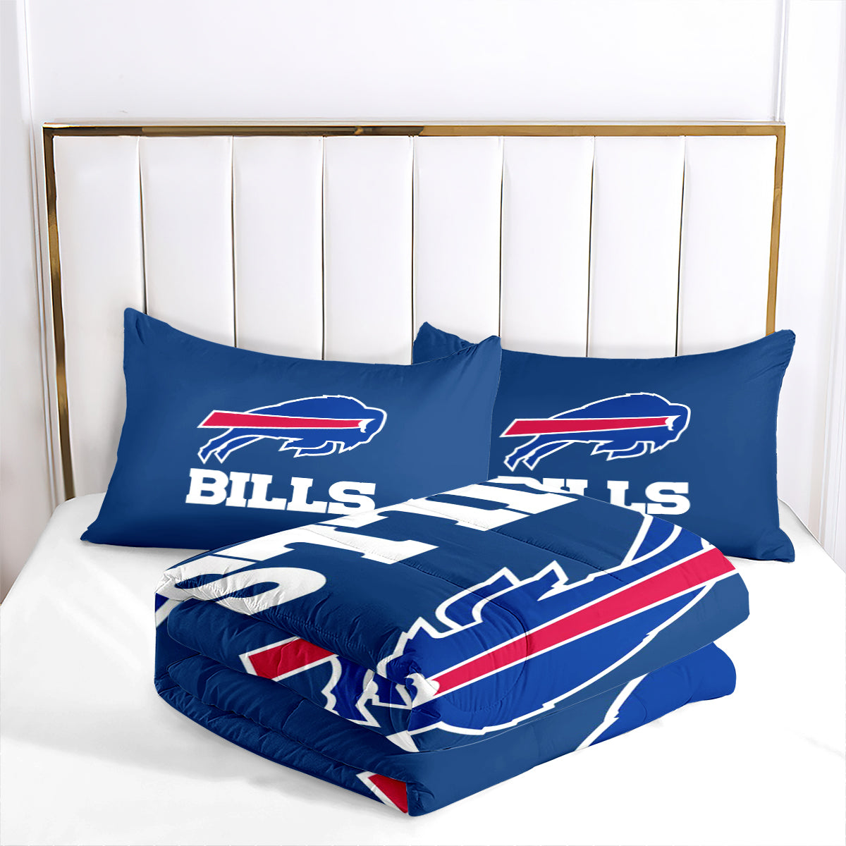 Buffalo Football Bills Comforter Pillowcase Sets Blanket All Season Reversible Quilted Duvet