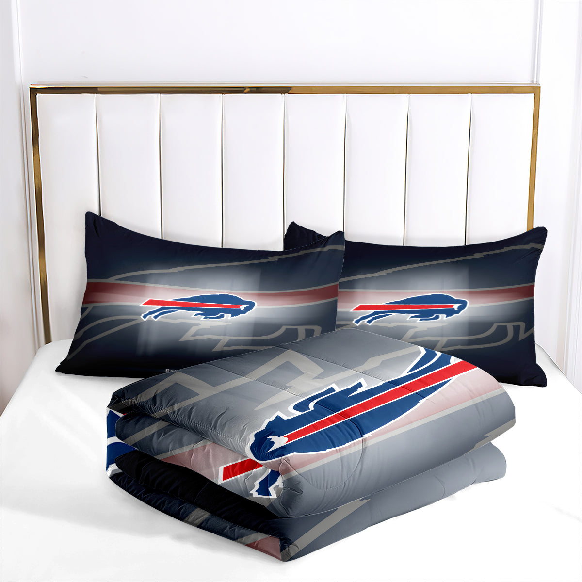 Buffalo Football Bills Comforter Pillowcase Sets Blanket All Season Reversible Quilted Duvet
