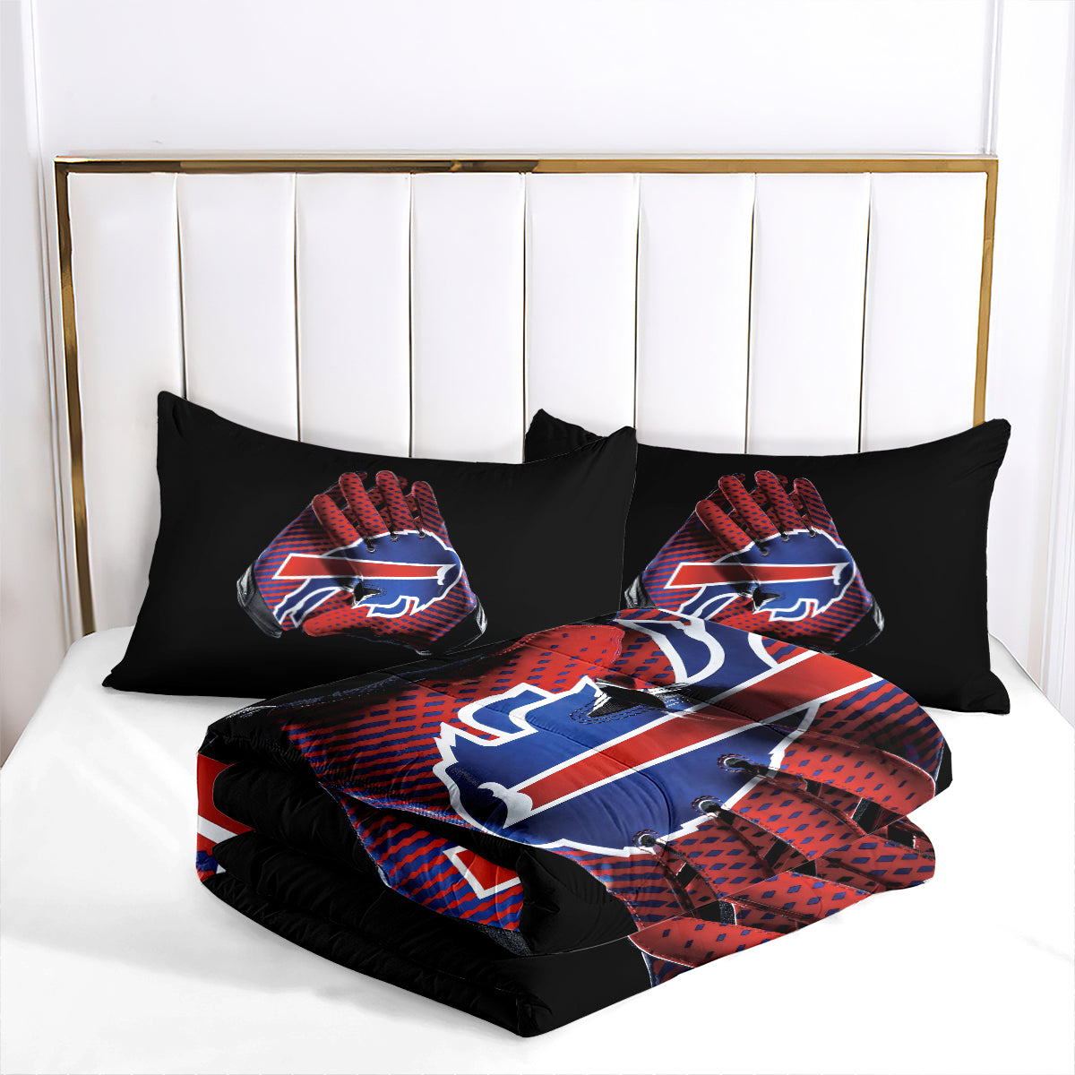Buffalo Football Bills Comforter Pillowcase Sets Blanket All Season Reversible Quilted Duvet