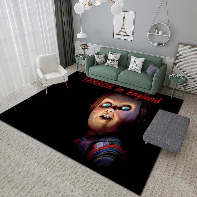 Chucky Horror Movie Carpet Living Room Bedroom Sofa Rug Door Mat