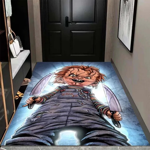 Chucky Horror Movie Carpet Living Room Bedroom Sofa Rug Door Mat