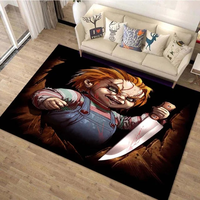 Chucky Horror Movie Carpet Living Room Bedroom Sofa Rug Door Mat