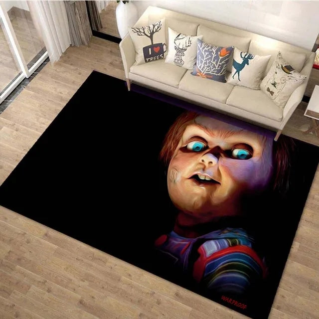 Chucky Horror Movie Carpet Living Room Bedroom Sofa Rug Door Mat