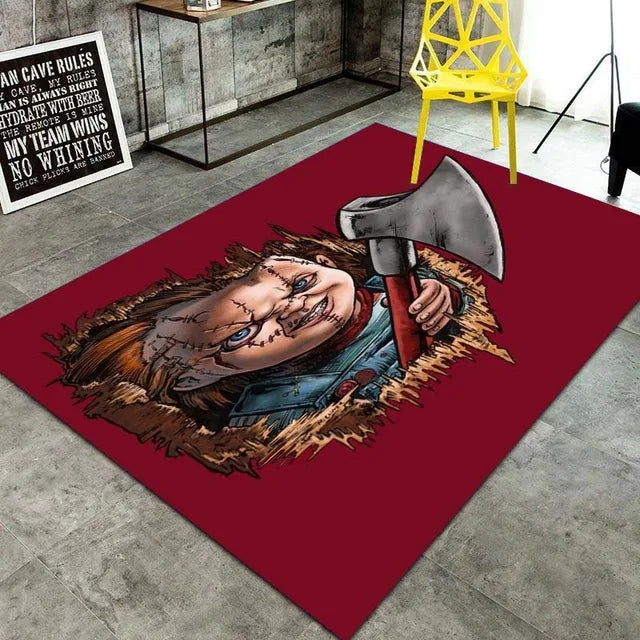 Chucky Horror Movie Carpet Living Room Bedroom Sofa Rug Door Mat