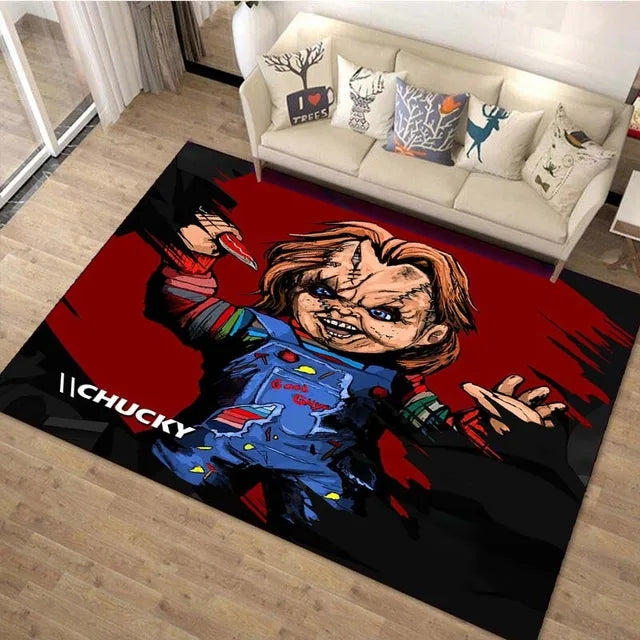 Chucky Horror Movie Carpet Living Room Bedroom Sofa Rug Door Mat