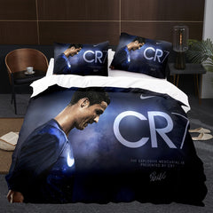 CR7 Ronaldo Football Duvet Cover Quilt Cover Pillowcase Bedding Set