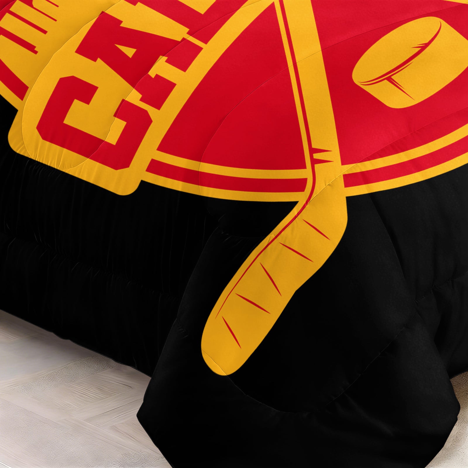Calgary Flames Hockey League Comforter Pillowcase Sets Blanket All Season Reversible Quilted Duvet