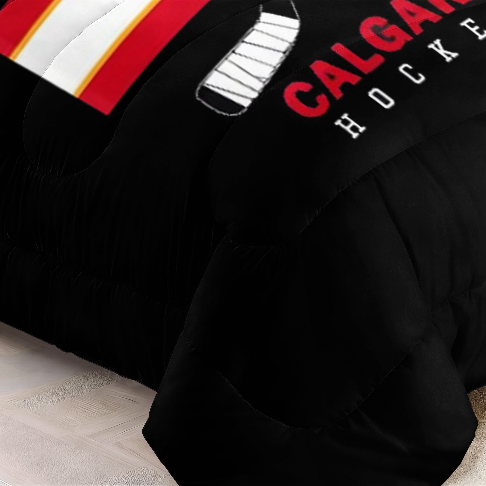 Calgary Flames Hockey League Comforter Pillowcase Sets Blanket All Season Reversible Quilted Duvet