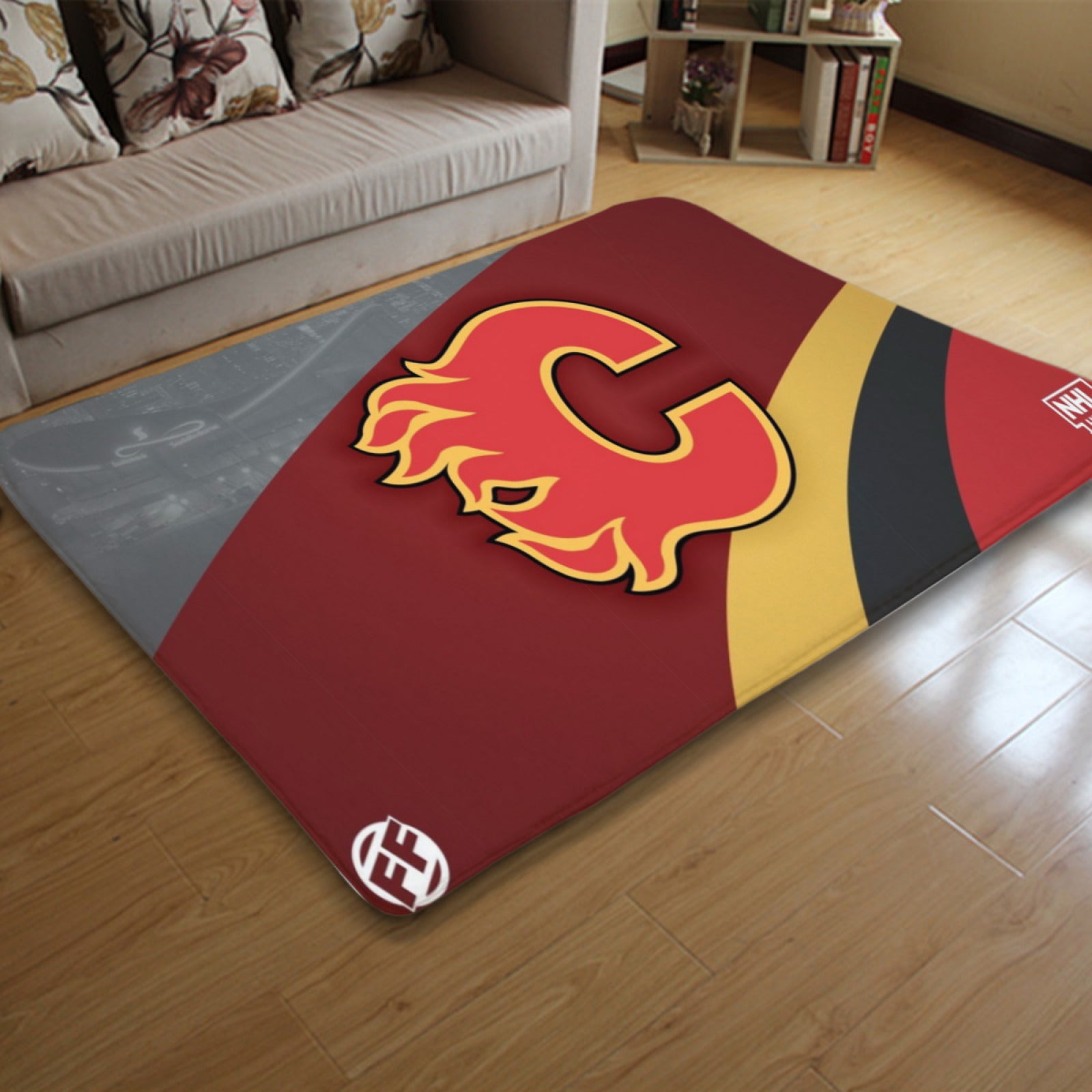 Calgary Flame Hockey League Carpet Living Room Bedroom Mats Kitchen Bathroom Rugs