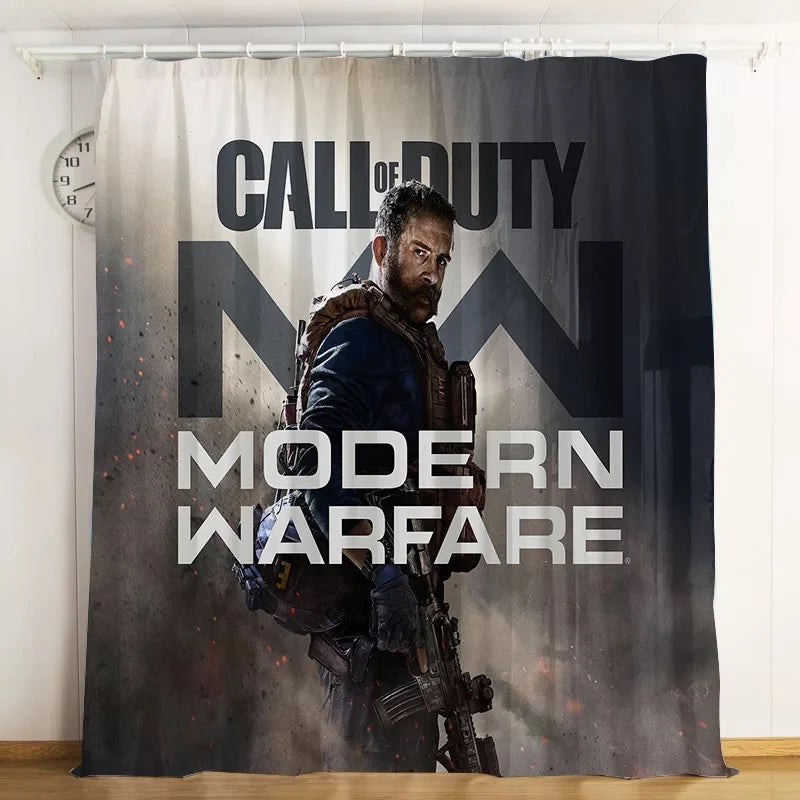 Call Of Duty Blackout Curtain Drapes for Living Room Bedroom Window Treatment