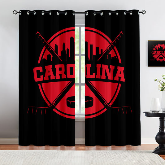 Carolina Hurricanes Blackout Curtains Drapes For Window Treatment Set 1500