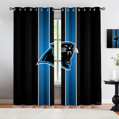 Carolina Panthers Blackout Curtains Drapes For Window Treatment Set