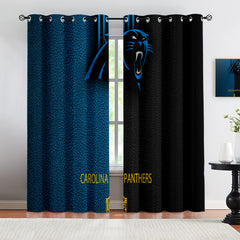 Carolina Panthers Blackout Curtains Drapes For Window Treatment Set