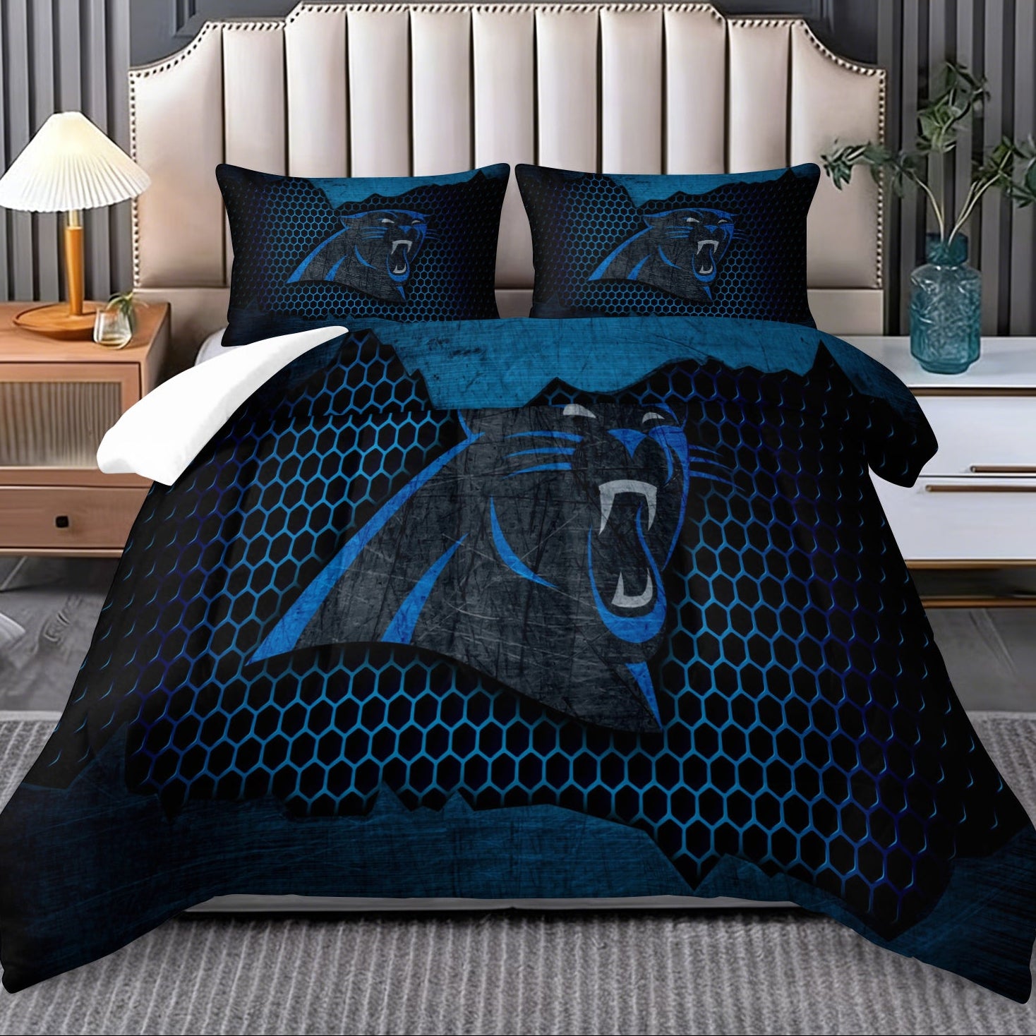 Carolina Panthers Comforter Pillowcase Sets Blanket All Season Reversible Quilted Duvet
