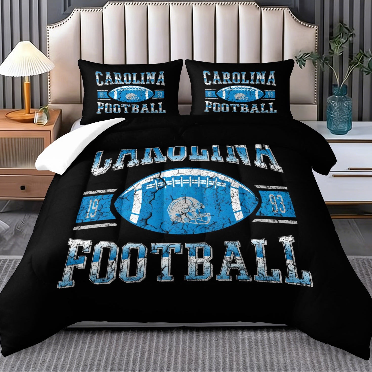 Carolina Panthers Comforter Pillowcase Sets Blanket All Season Reversible Quilted Duvet